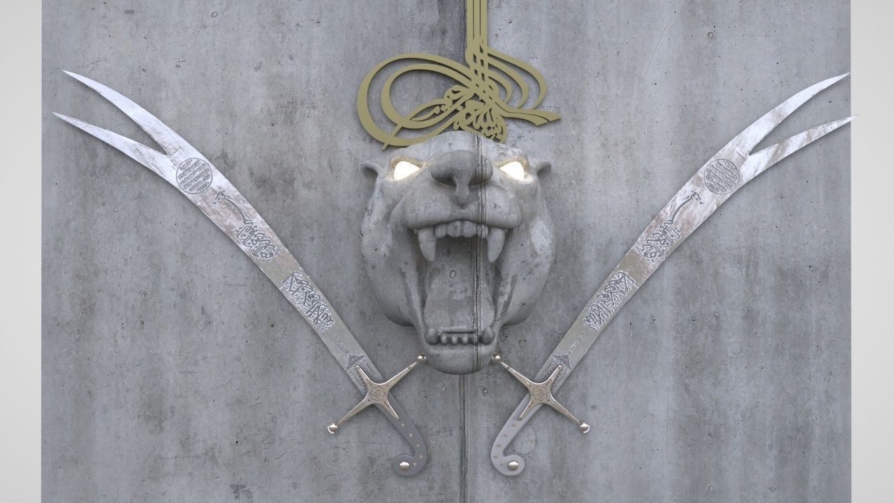   sword  Al Zulfiqar  panel 3D model_1