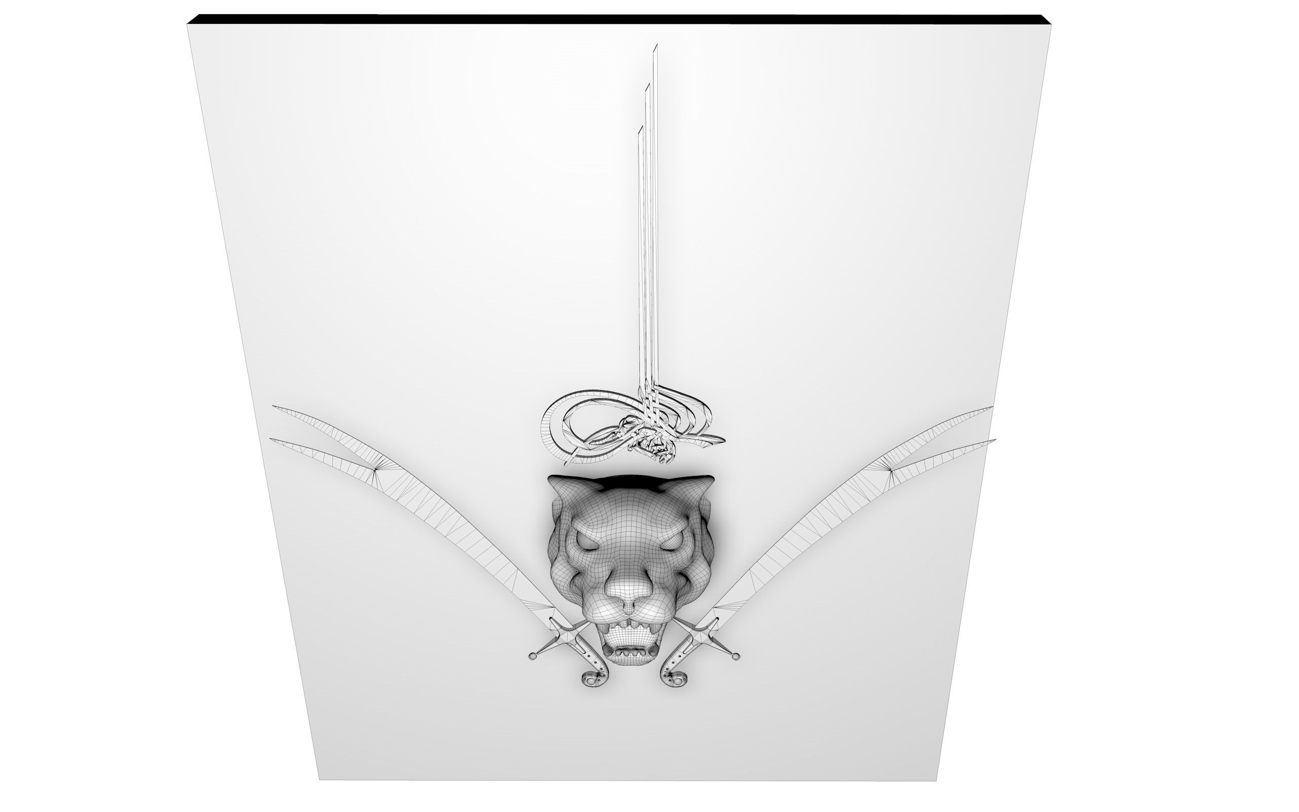   sword  Al Zulfiqar  panel 3D model_8