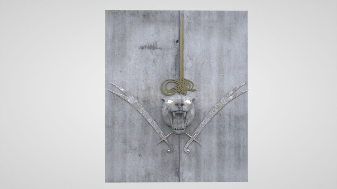   sword  Al Zulfiqar  panel 3D model_3