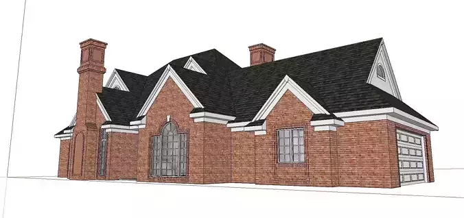 Nobility-History-Castle-Villa-037 brick house with two chimneys