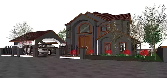 Nobility-History-Castle-Villa-043 house with trees and bushes