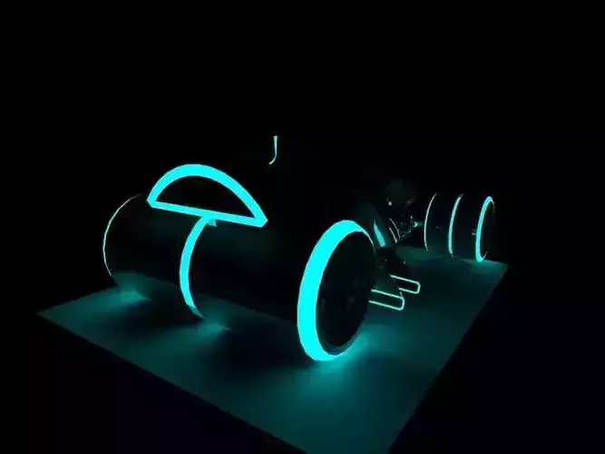 Scifi modern tron car Low-poly 3D model