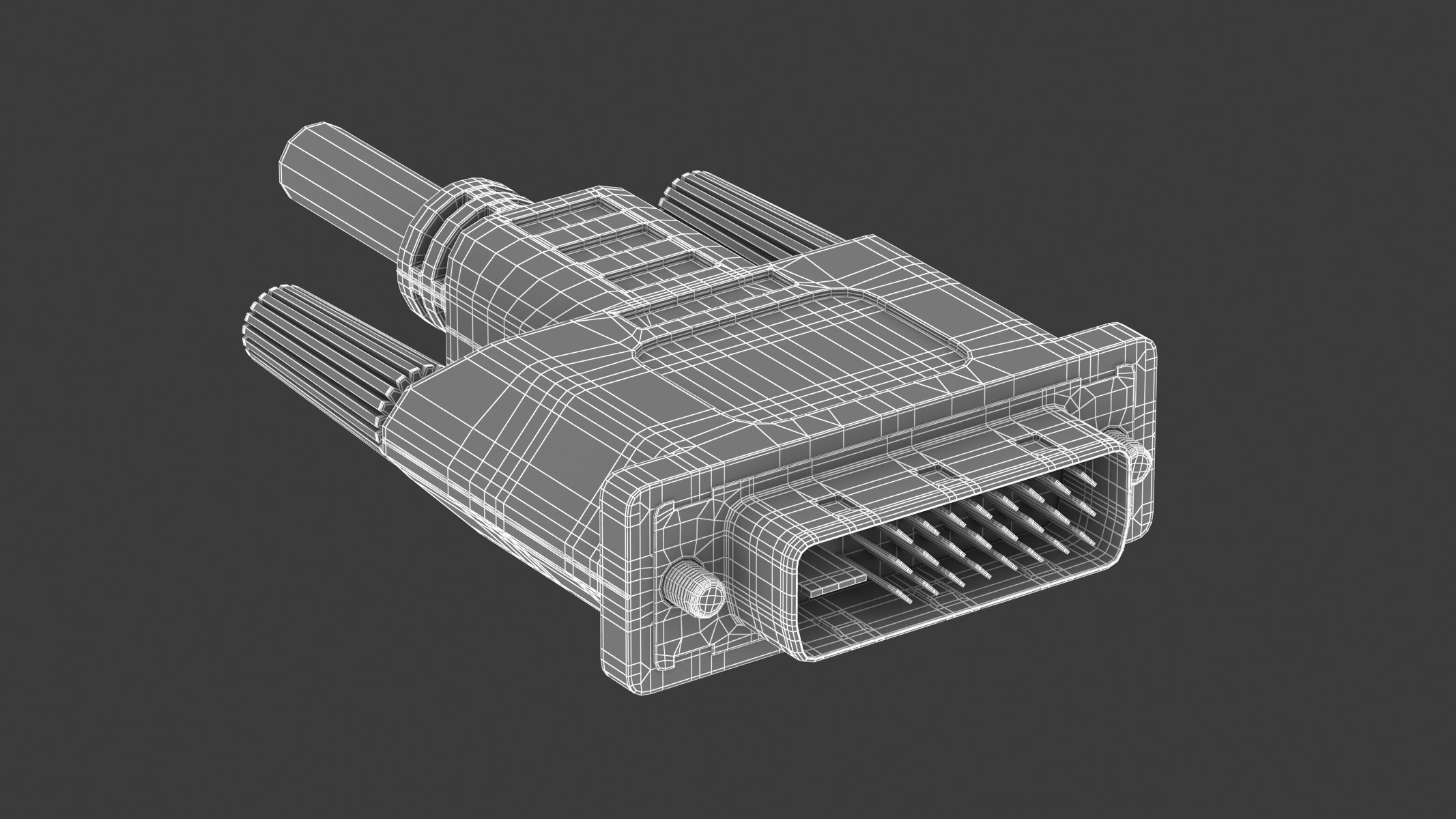 62 Electronics Kitbash Plug Connector 3D model_41