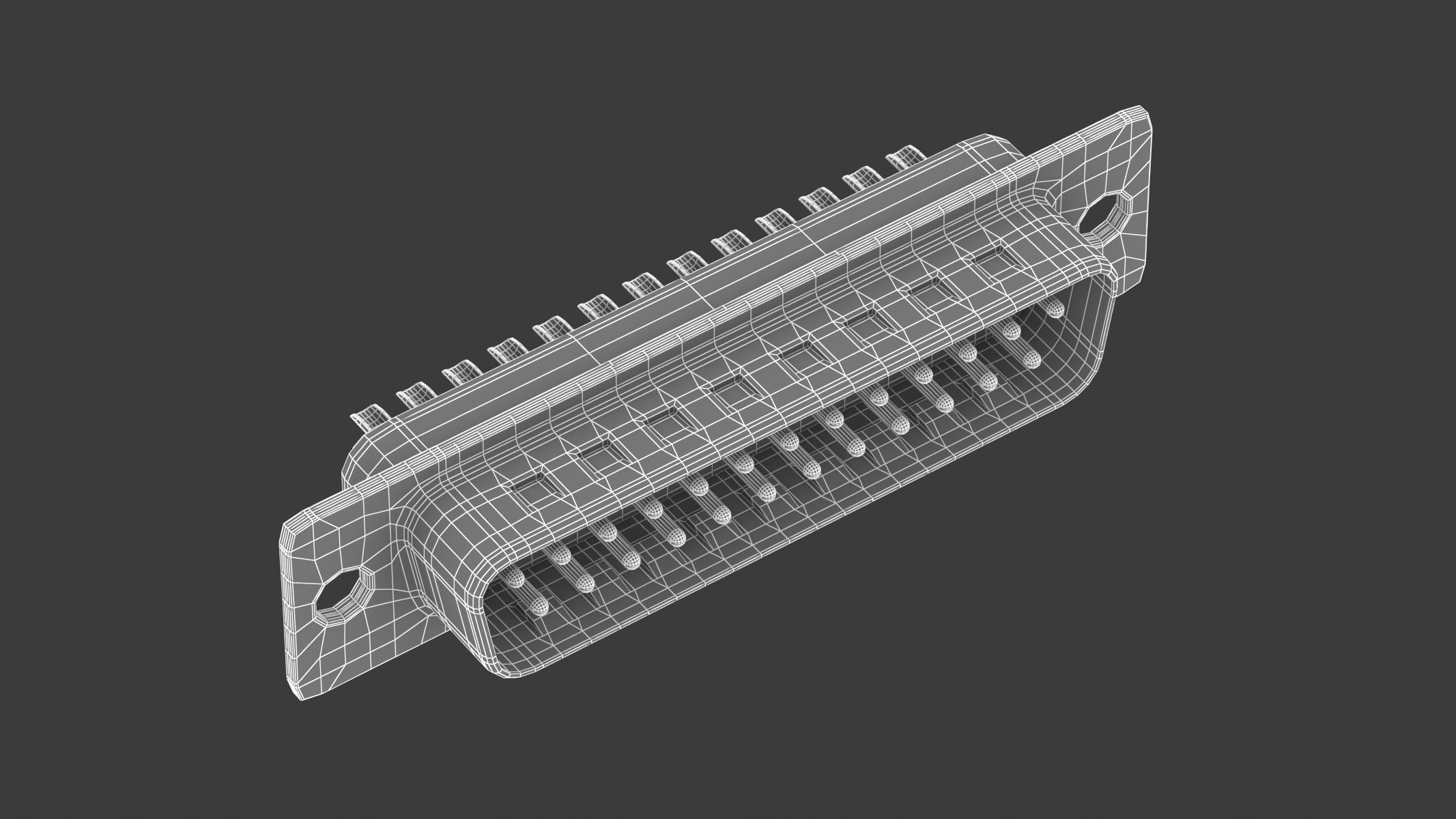 62 Electronics Kitbash Plug Connector 3D model_17