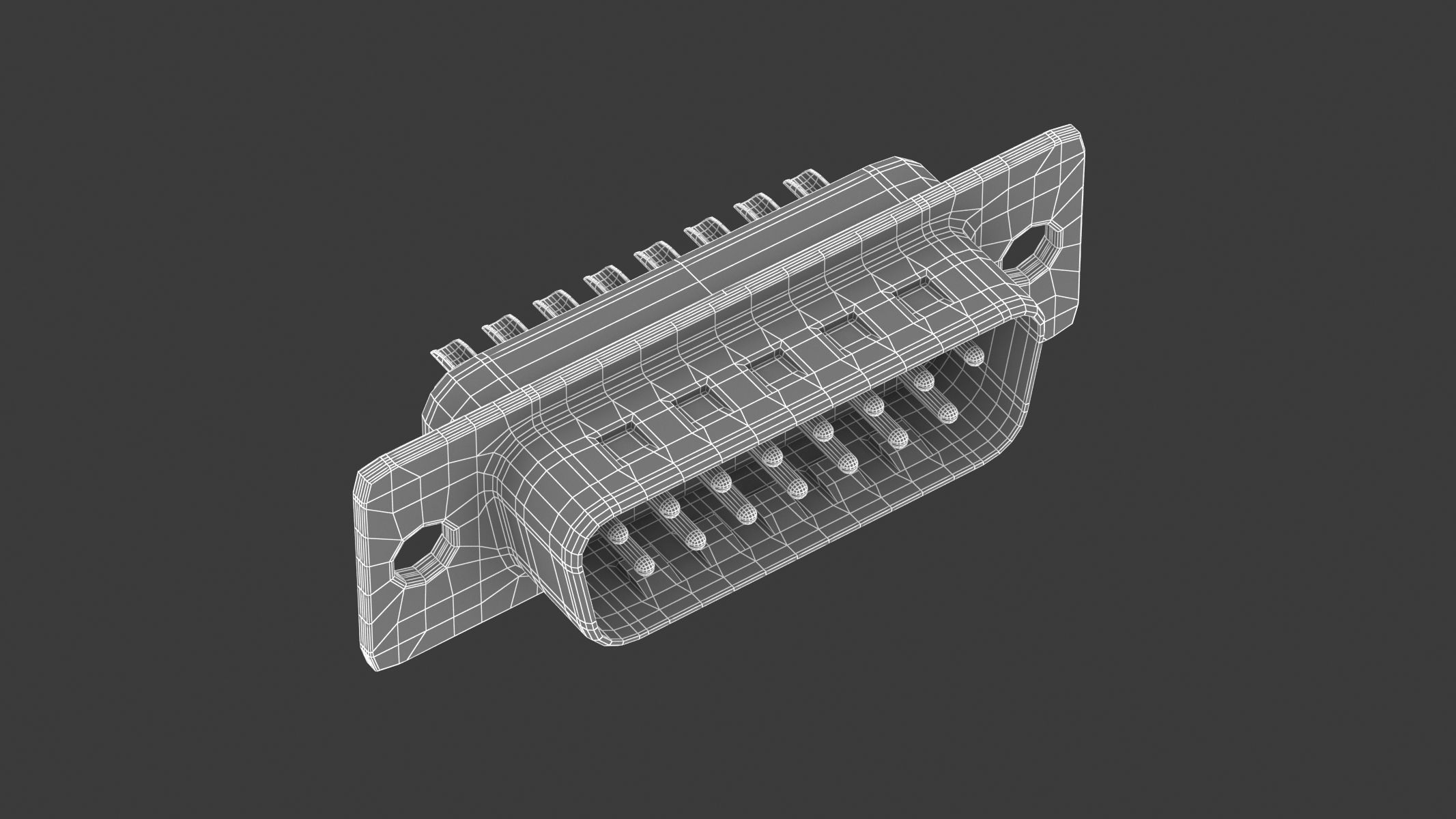 62 Electronics Kitbash Plug Connector 3D model_13