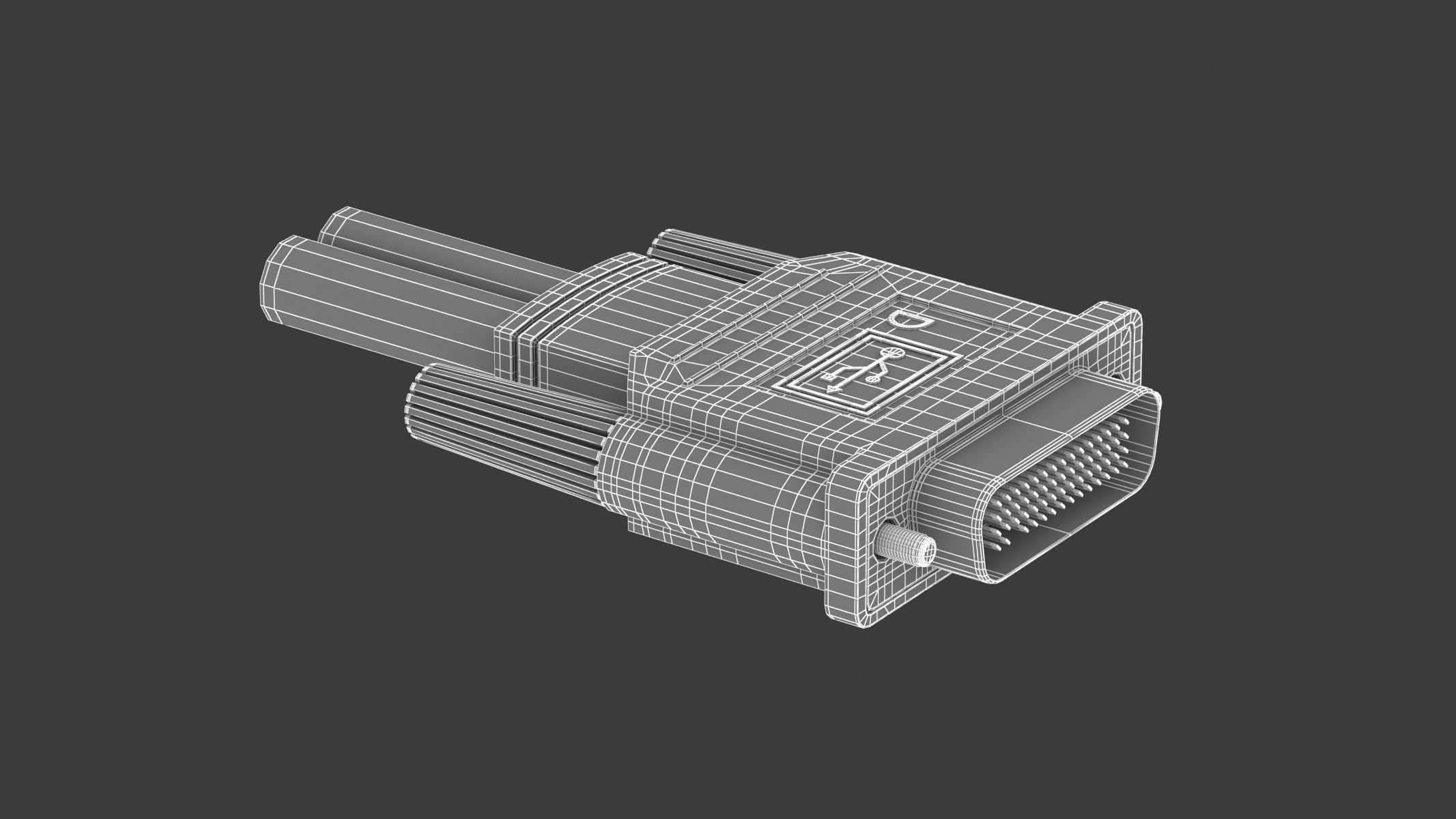 62 Electronics Kitbash Plug Connector 3D model_35
