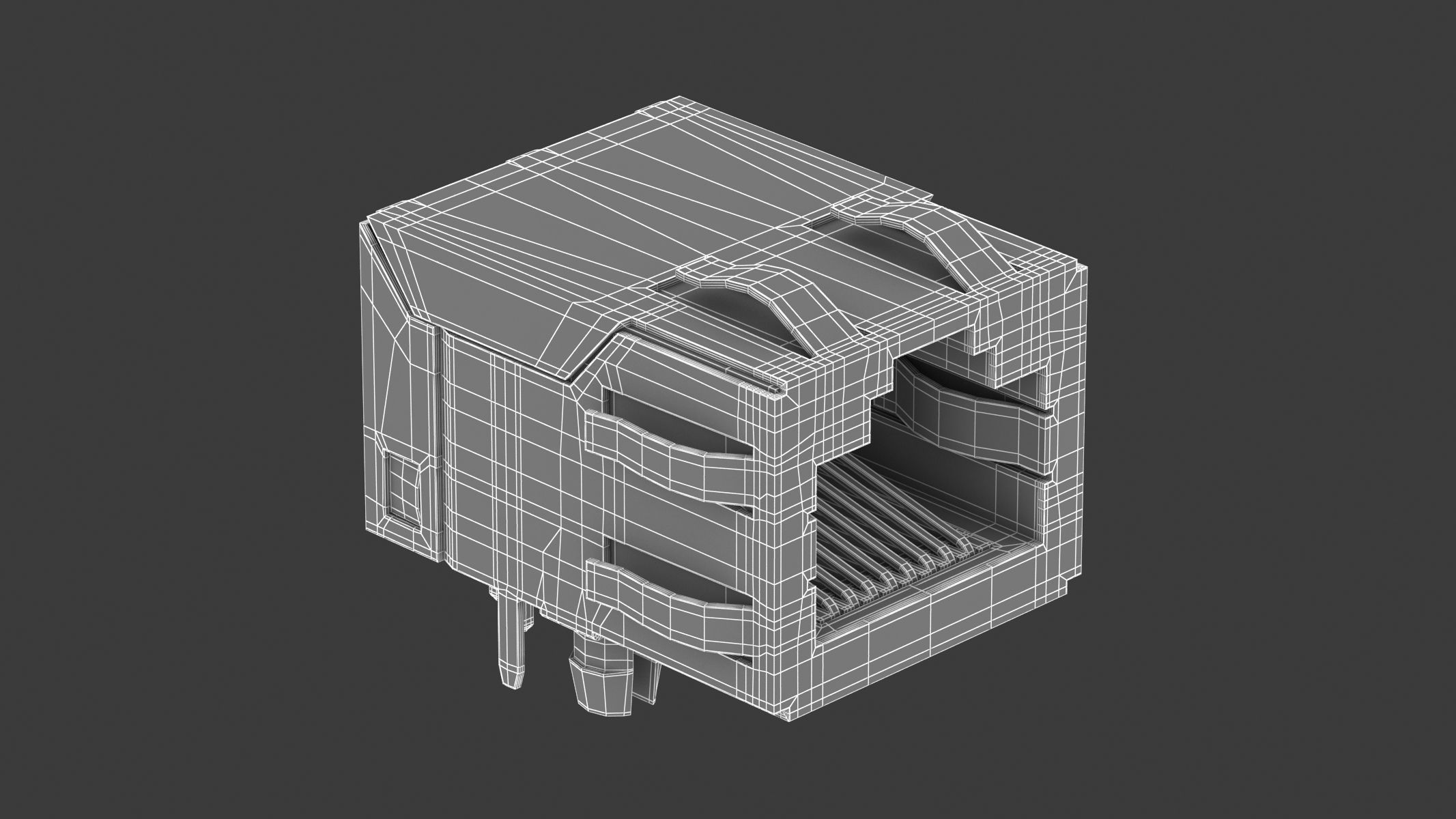 62 Electronics Kitbash Plug Connector 3D model_57