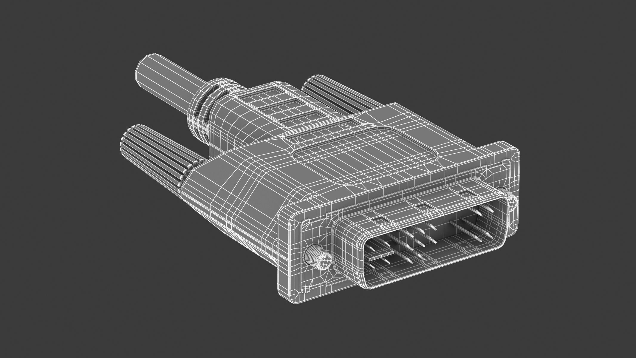 62 Electronics Kitbash Plug Connector 3D model_33