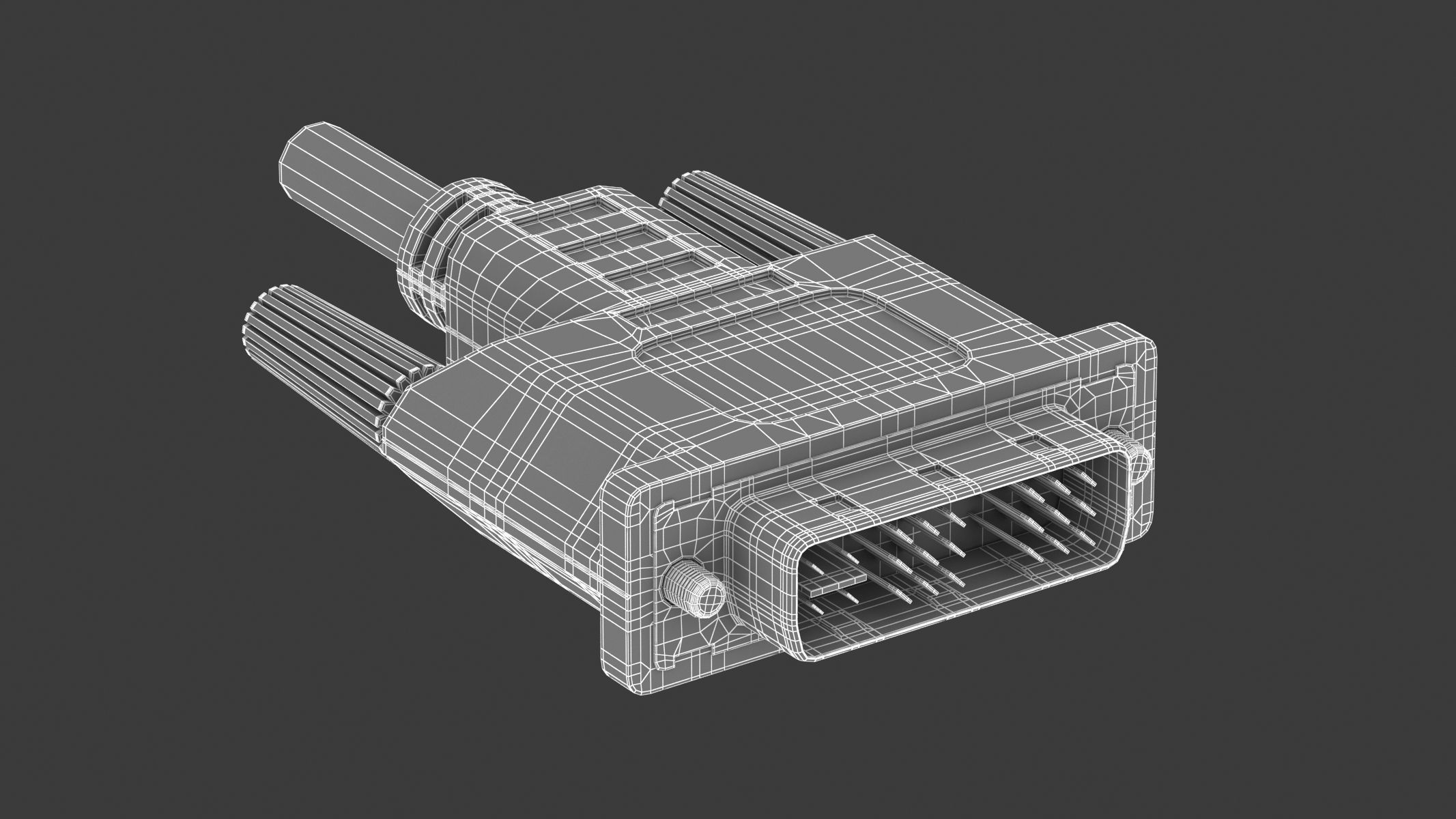 62 Electronics Kitbash Plug Connector 3D model_47