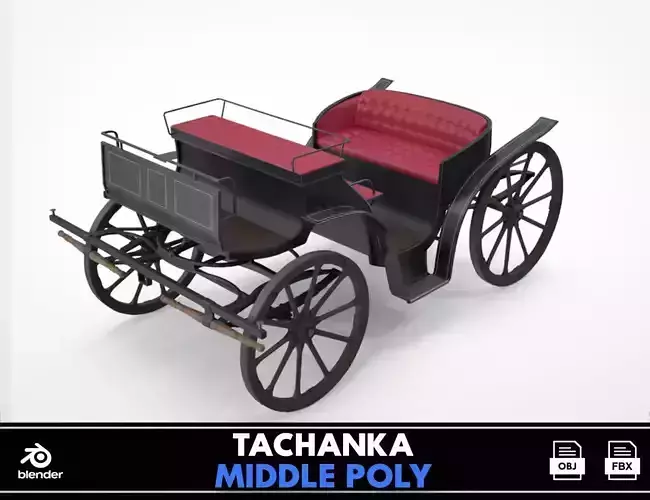Retro carriage 3D model