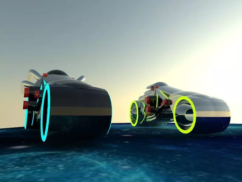 Scifi Tron Bike 3D model