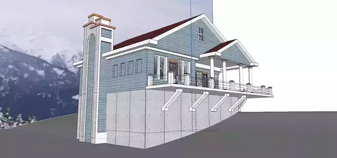 Nobility-History-Castle-Villa-049 house with deck on side