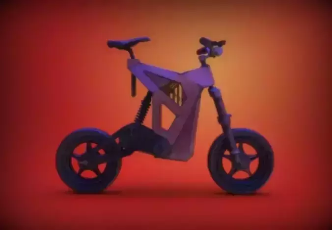 bicycle 3d model electric bike Low-poly 3D model