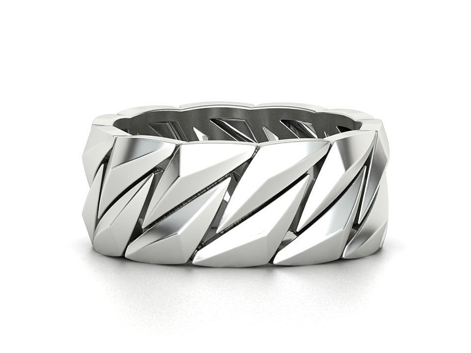 MEN CUBAN CHAIN LINKS RING COLLECTION _12