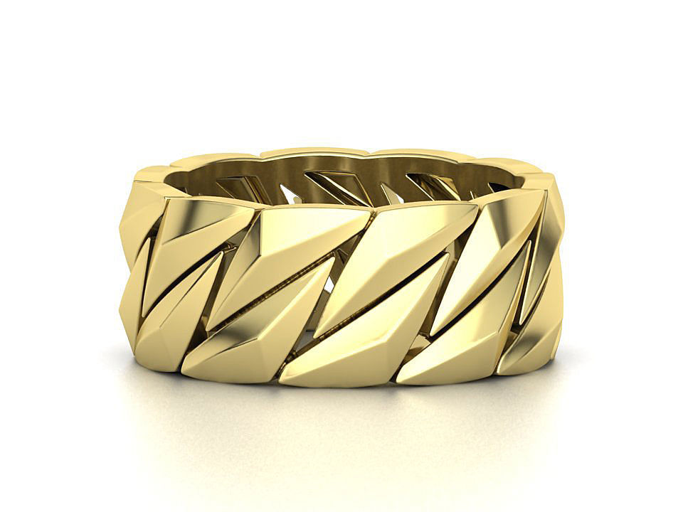 MEN CUBAN CHAIN LINKS RING COLLECTION _13