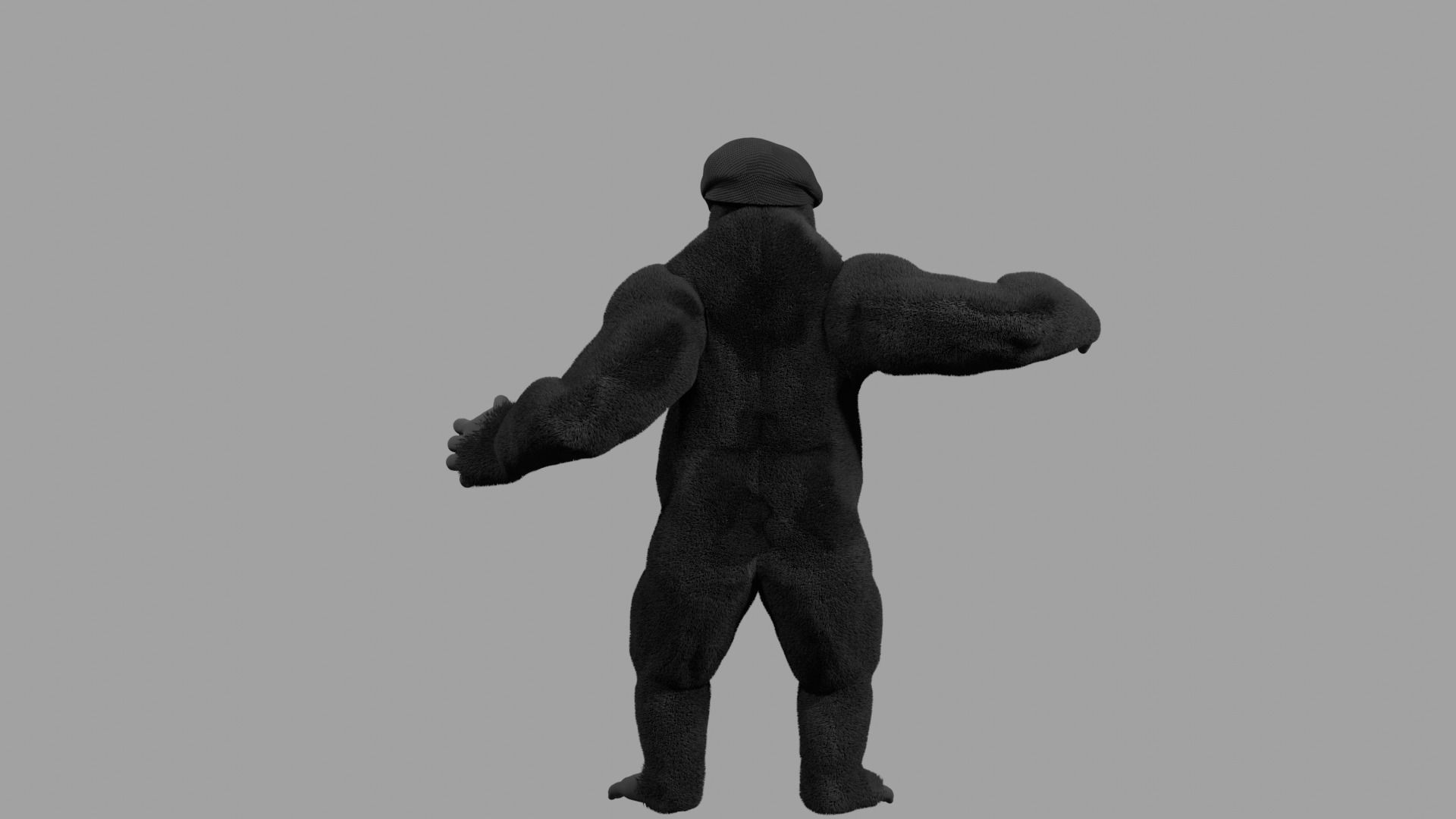 Rigged Thug Gorilla 3d model Low-poly 3D model_3