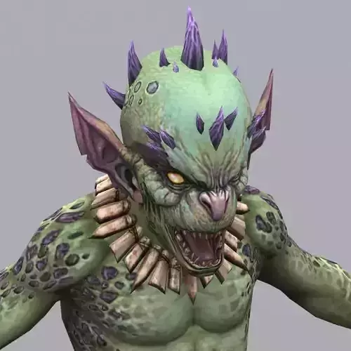 Goblin creature Low-poly 3D model