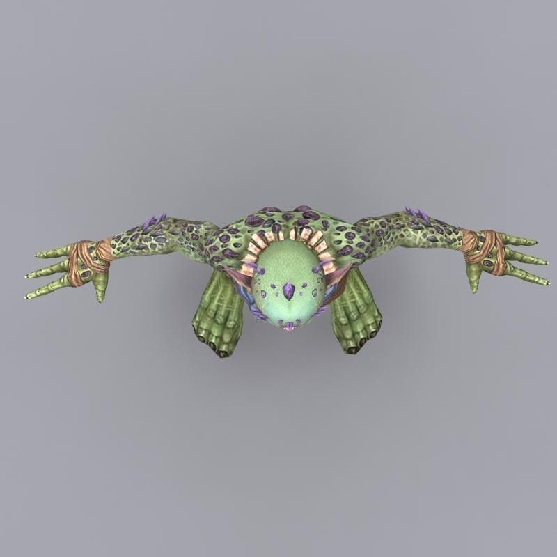Goblin creature Low-poly 3D model_5