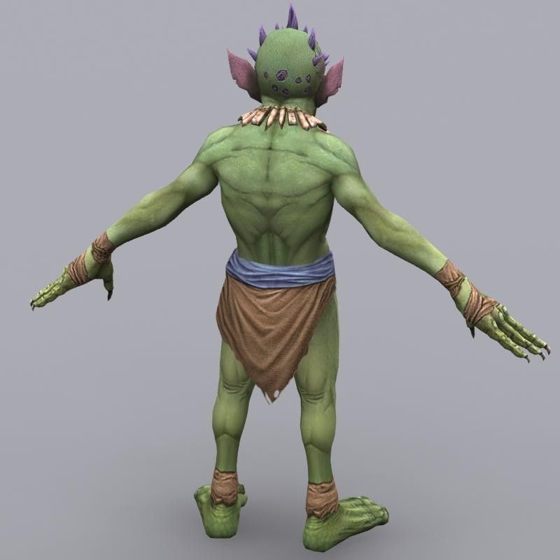 Goblin creature Low-poly 3D model_7