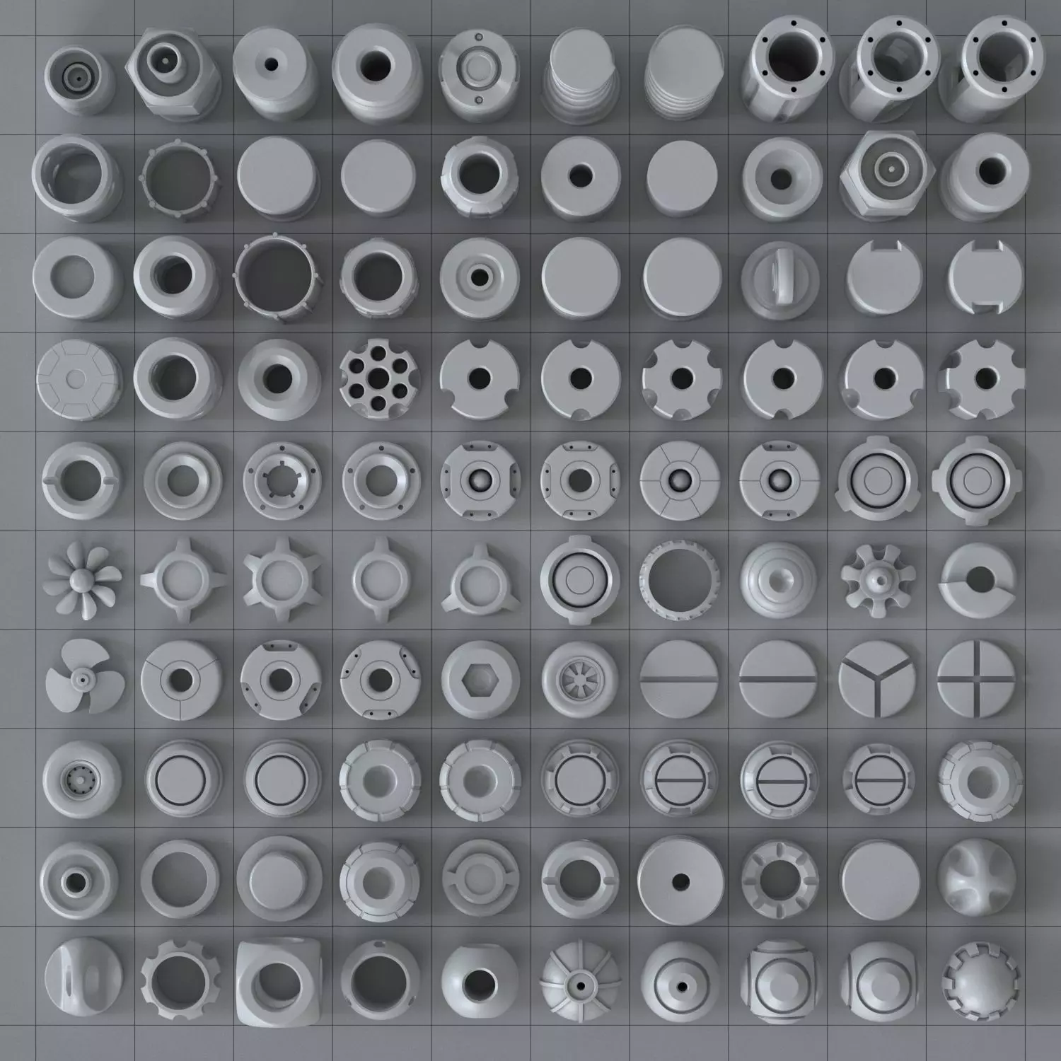 Hard Surface Kitbash Part 02 - Subdiv Ready 3D model