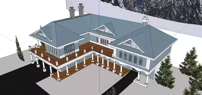 Nobility-History-Castle-Villa-051 house with snow on roof