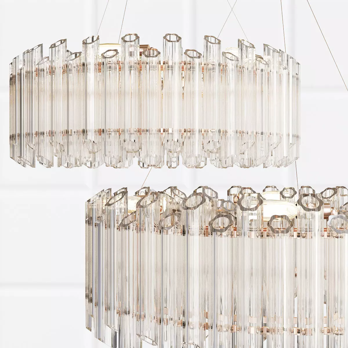 KEBO AMAZING GLASS CHANDELIER Low-poly 3D model_0