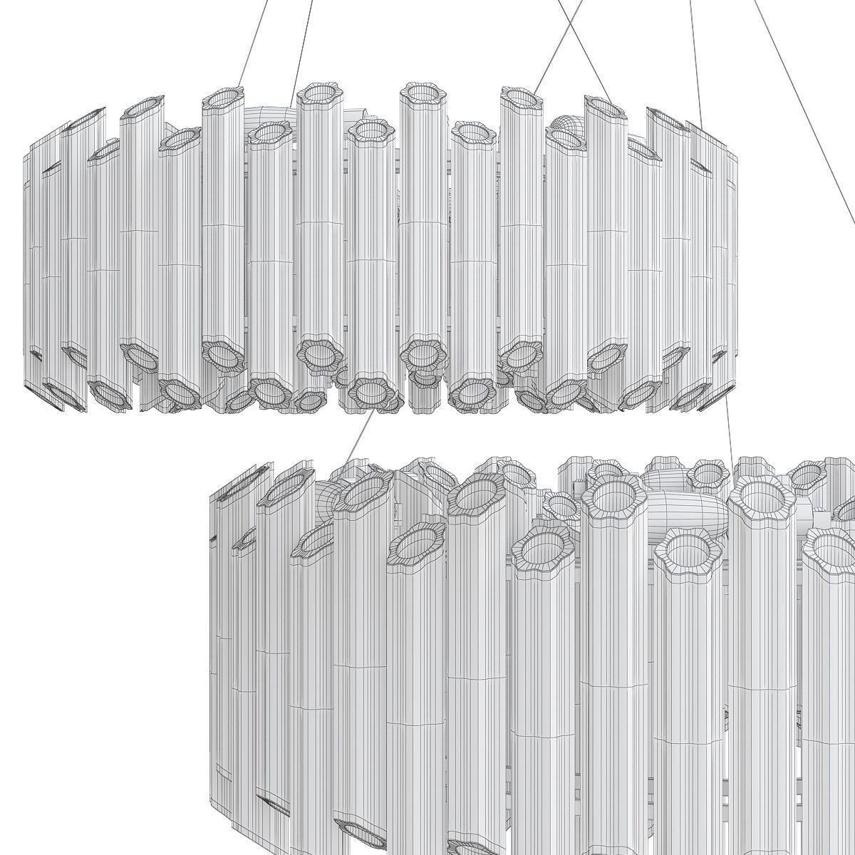 KEBO AMAZING GLASS CHANDELIER Low-poly 3D model_1