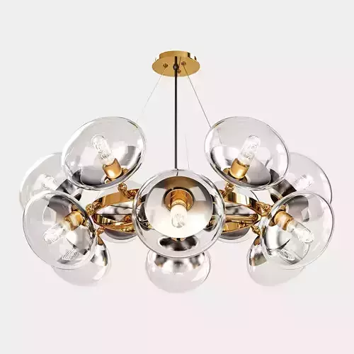 DESIGN PENDANT CHANDELIER WITH GLASS SHADOWS GRAZ