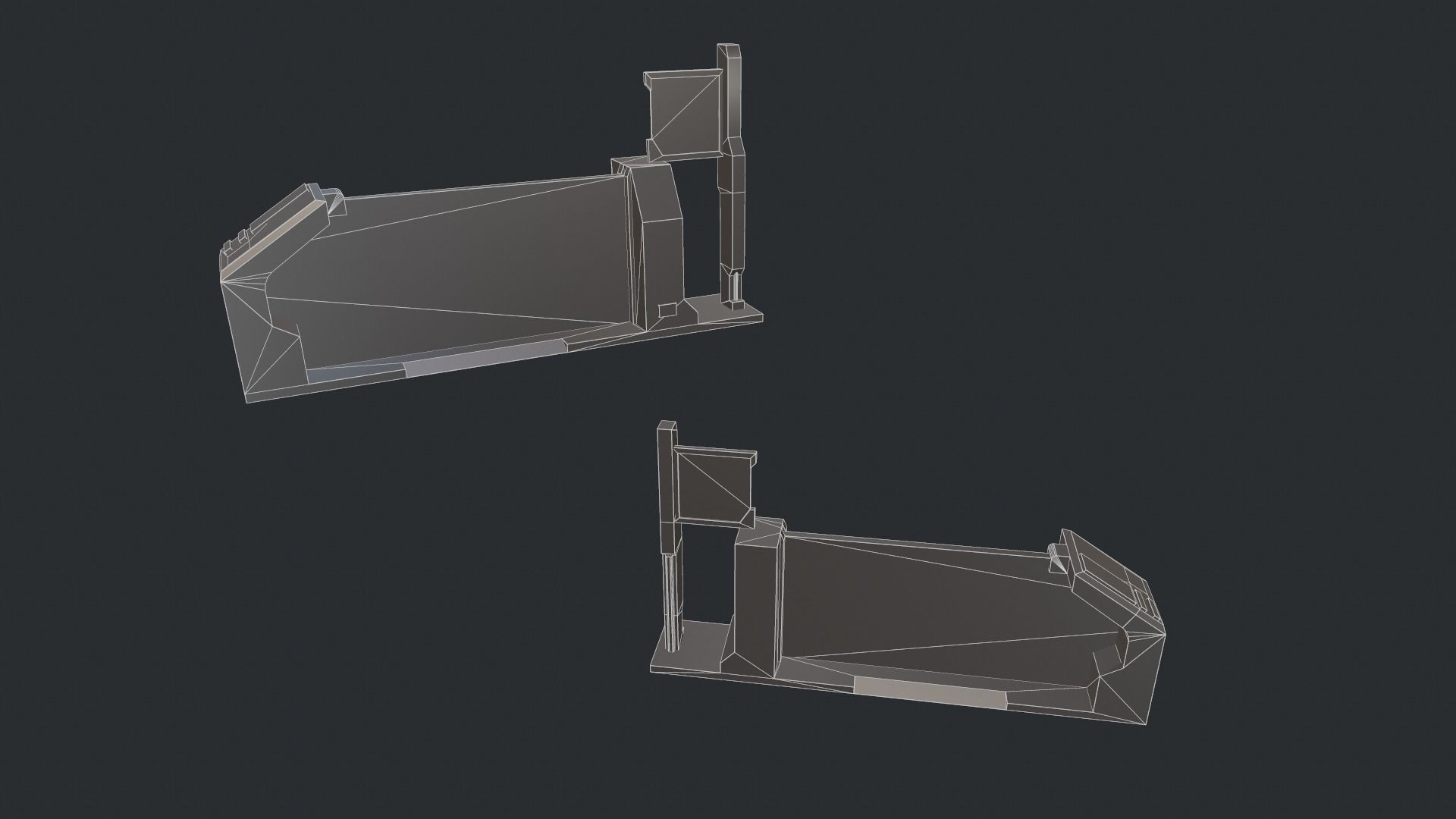 Cyberpunk Terminal Barrier Game-Ready Low-poly 3D model_1