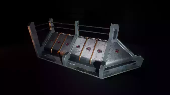 Cyberpunk Barrier Set Game-Ready