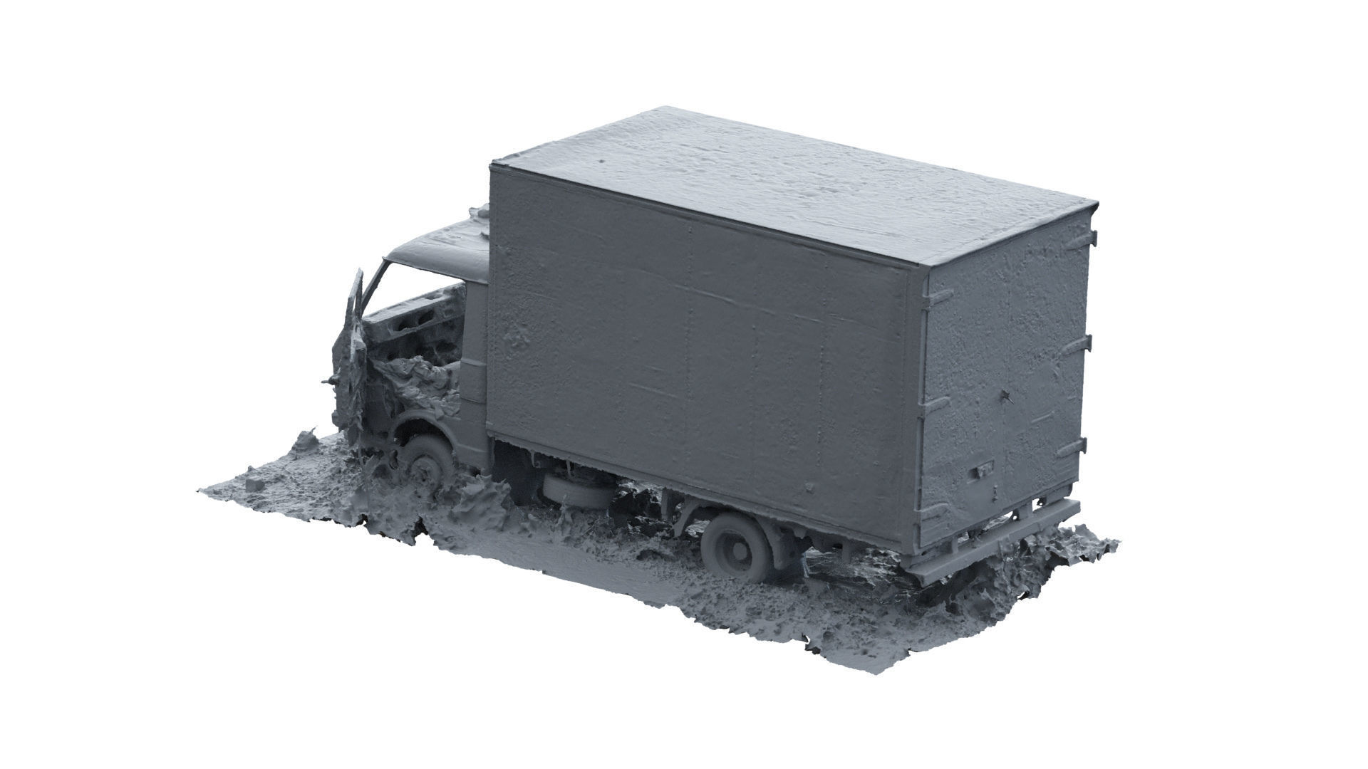 Abandoned Truck RAW 3D Scan 3D model_14