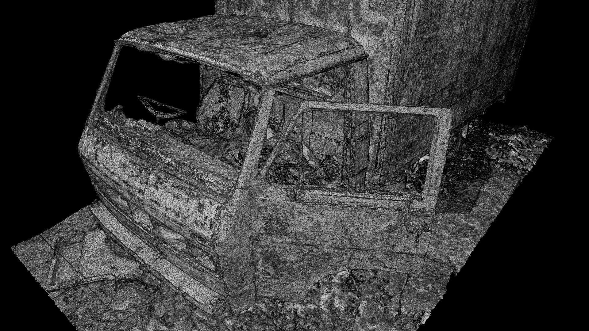 Abandoned Truck RAW 3D Scan 3D model_18
