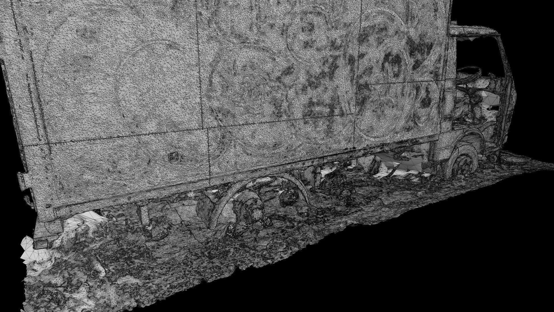 Abandoned Truck RAW 3D Scan 3D model_19