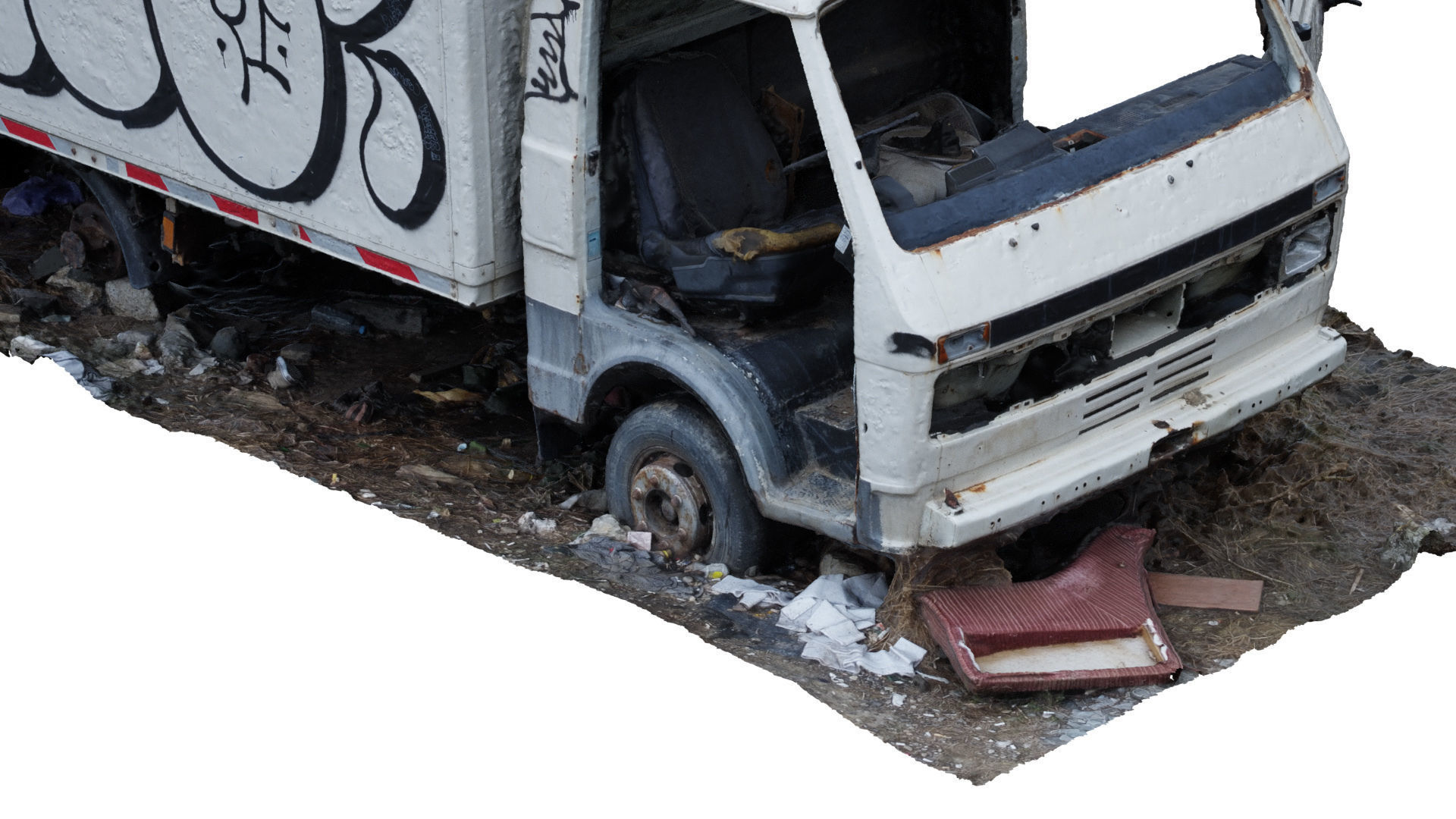 Abandoned Truck RAW 3D Scan 3D model_8