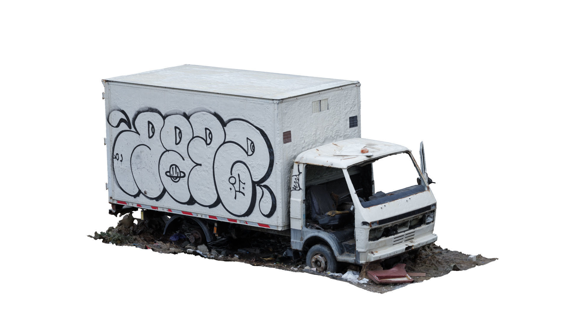 Abandoned Truck RAW 3D Scan 3D model_3