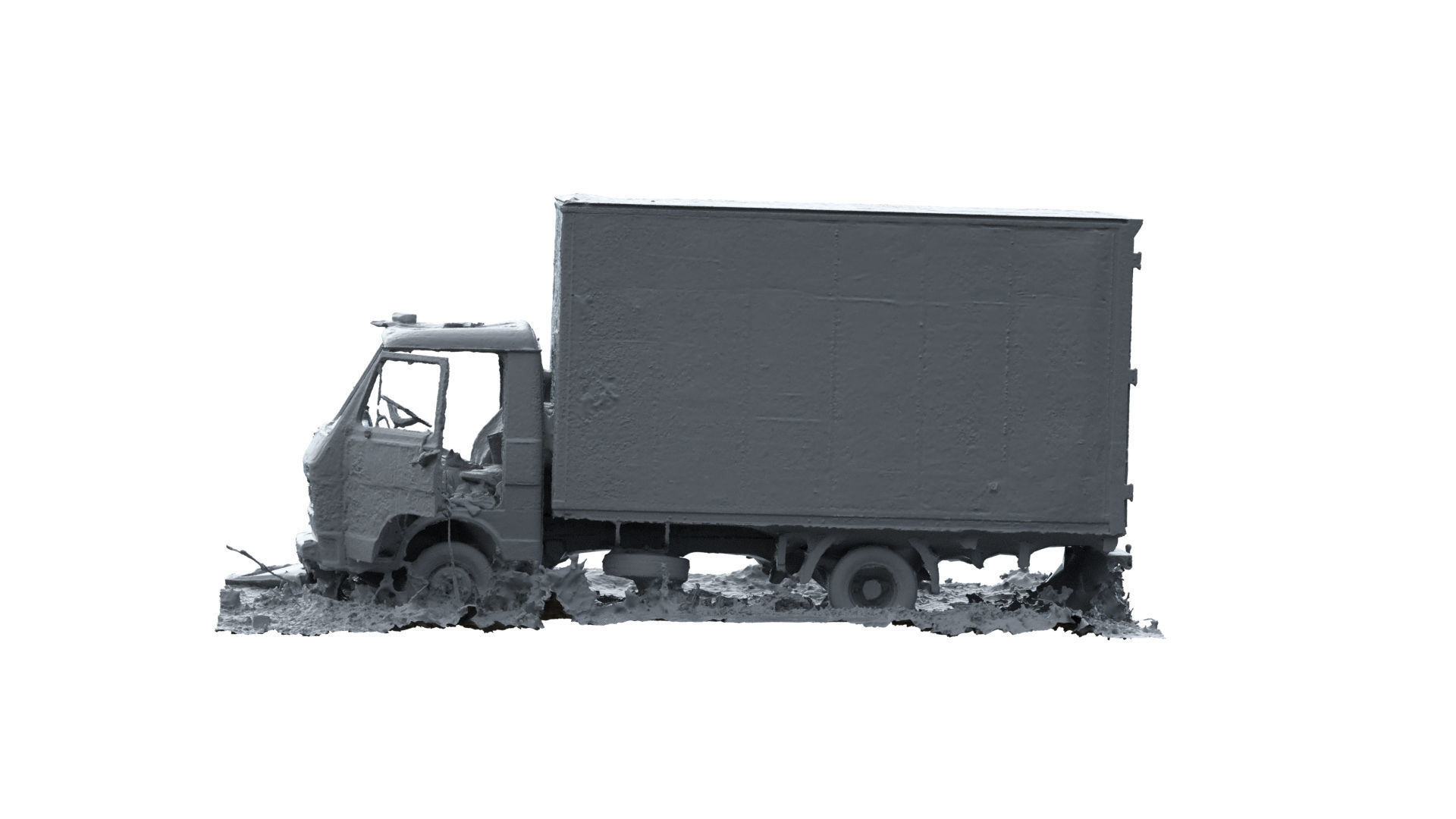Abandoned Truck RAW 3D Scan 3D model_13