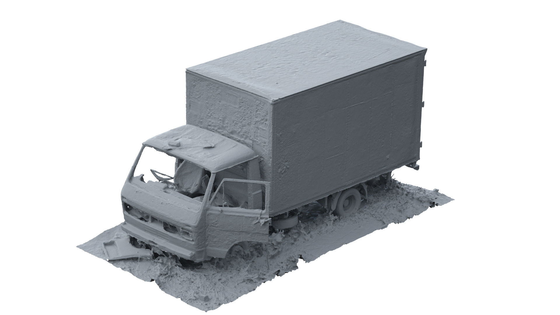 Abandoned Truck RAW 3D Scan 3D model_12