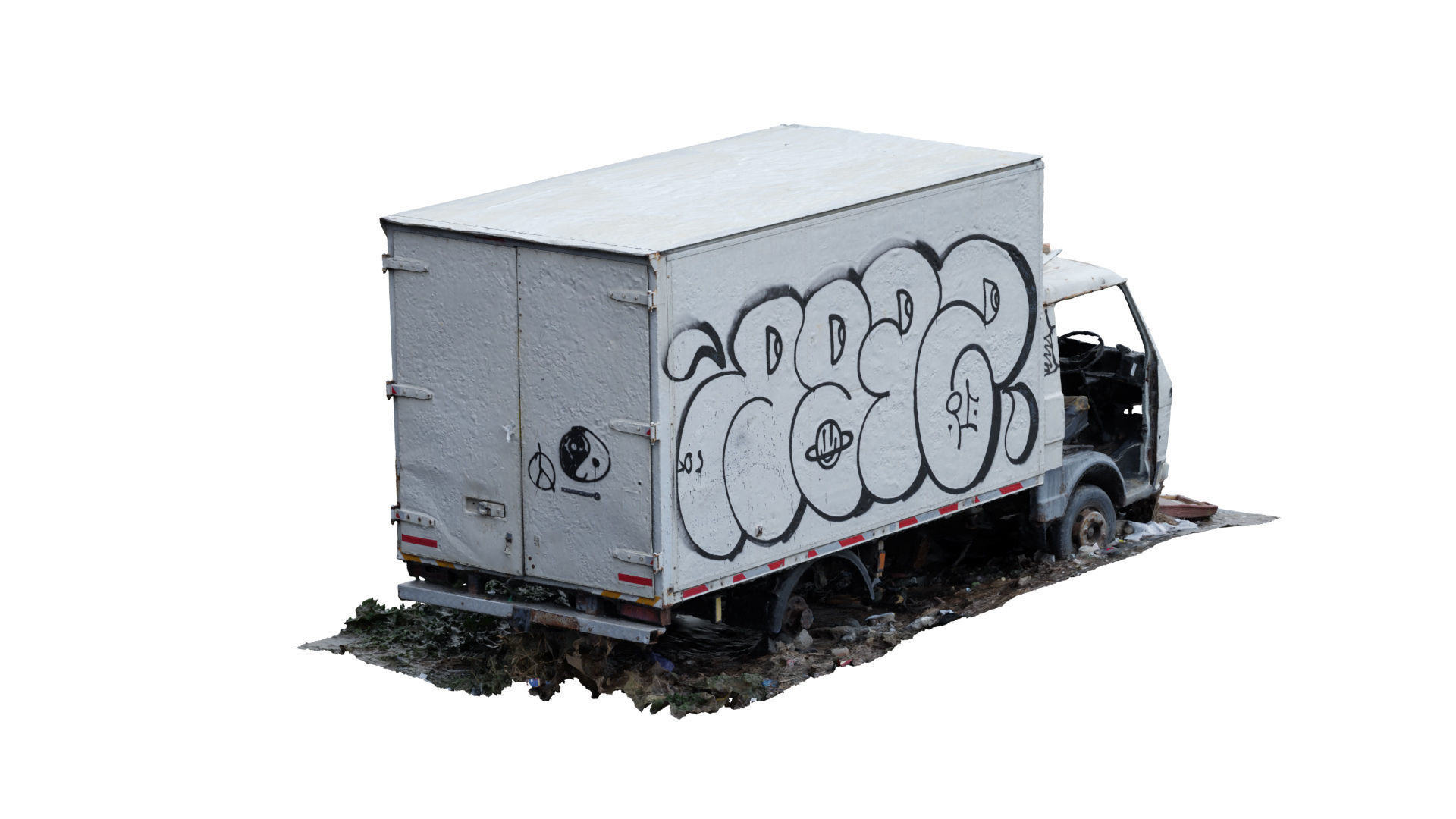 Abandoned Truck RAW 3D Scan 3D model_2