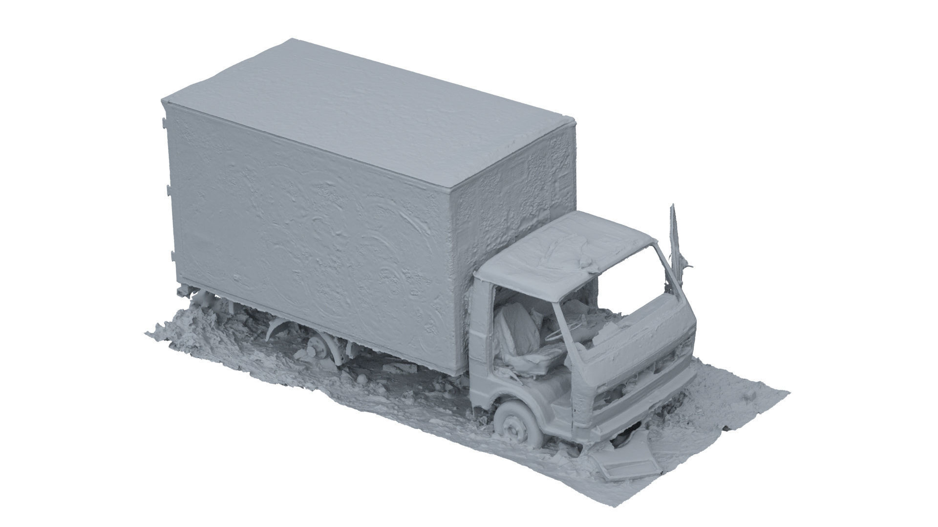 Abandoned Truck RAW 3D Scan 3D model_11
