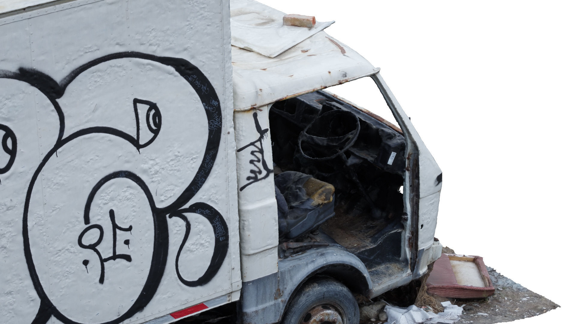 Abandoned Truck RAW 3D Scan 3D model_9