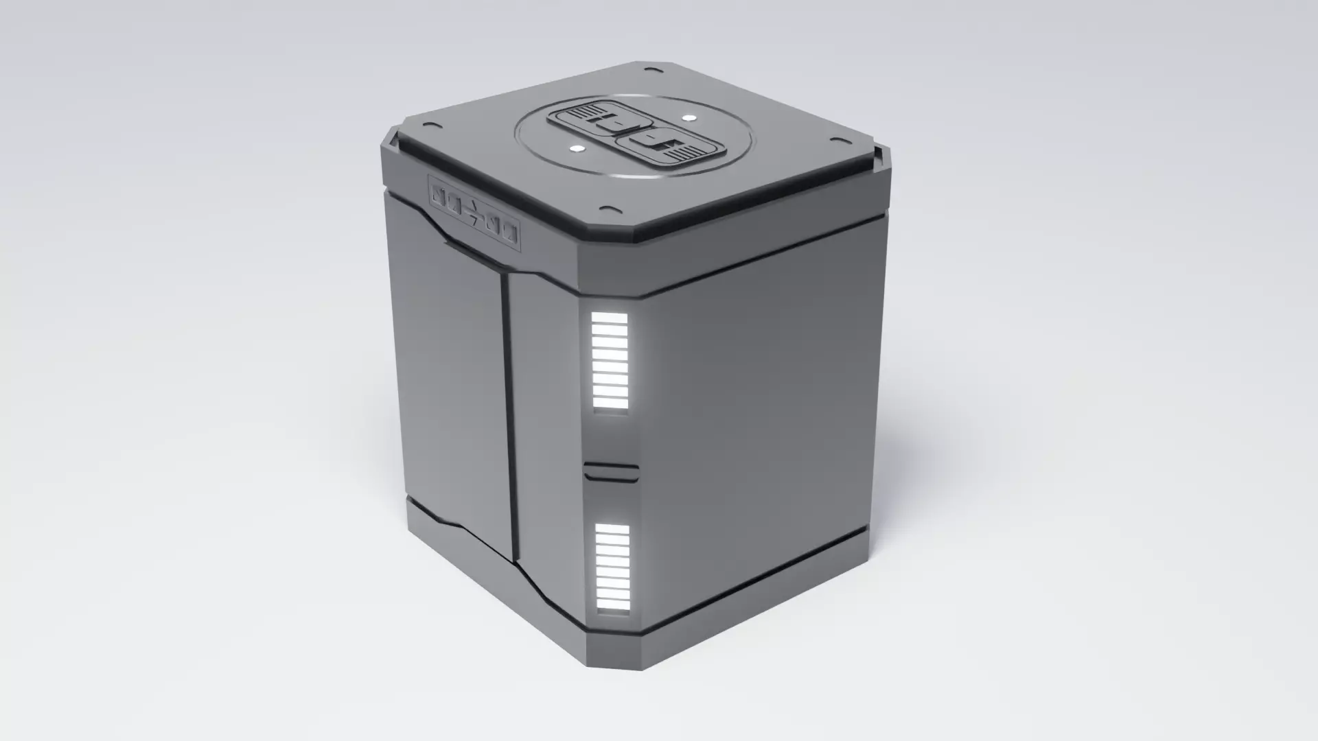 Sci-Fi Barrel 5 Low-poly 3D model