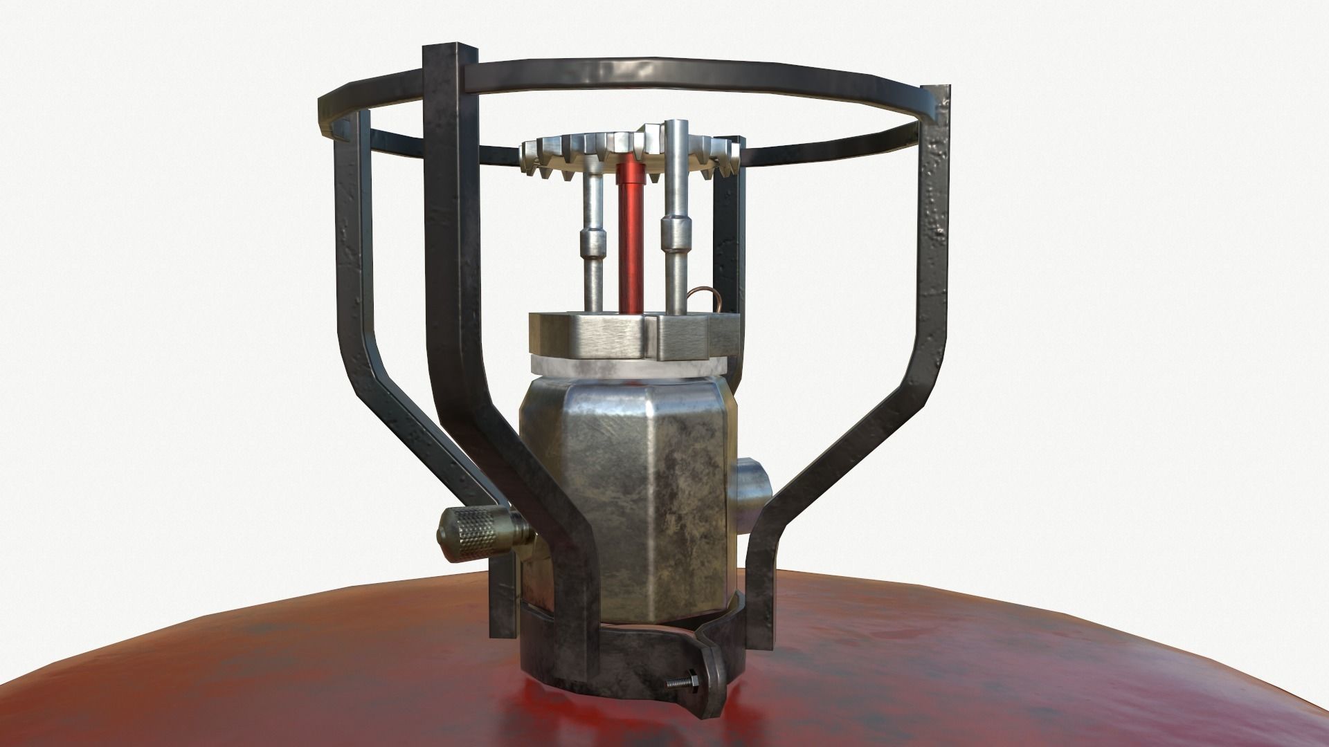 ceiling mounted fire extinguisher Low-poly 3D model_3