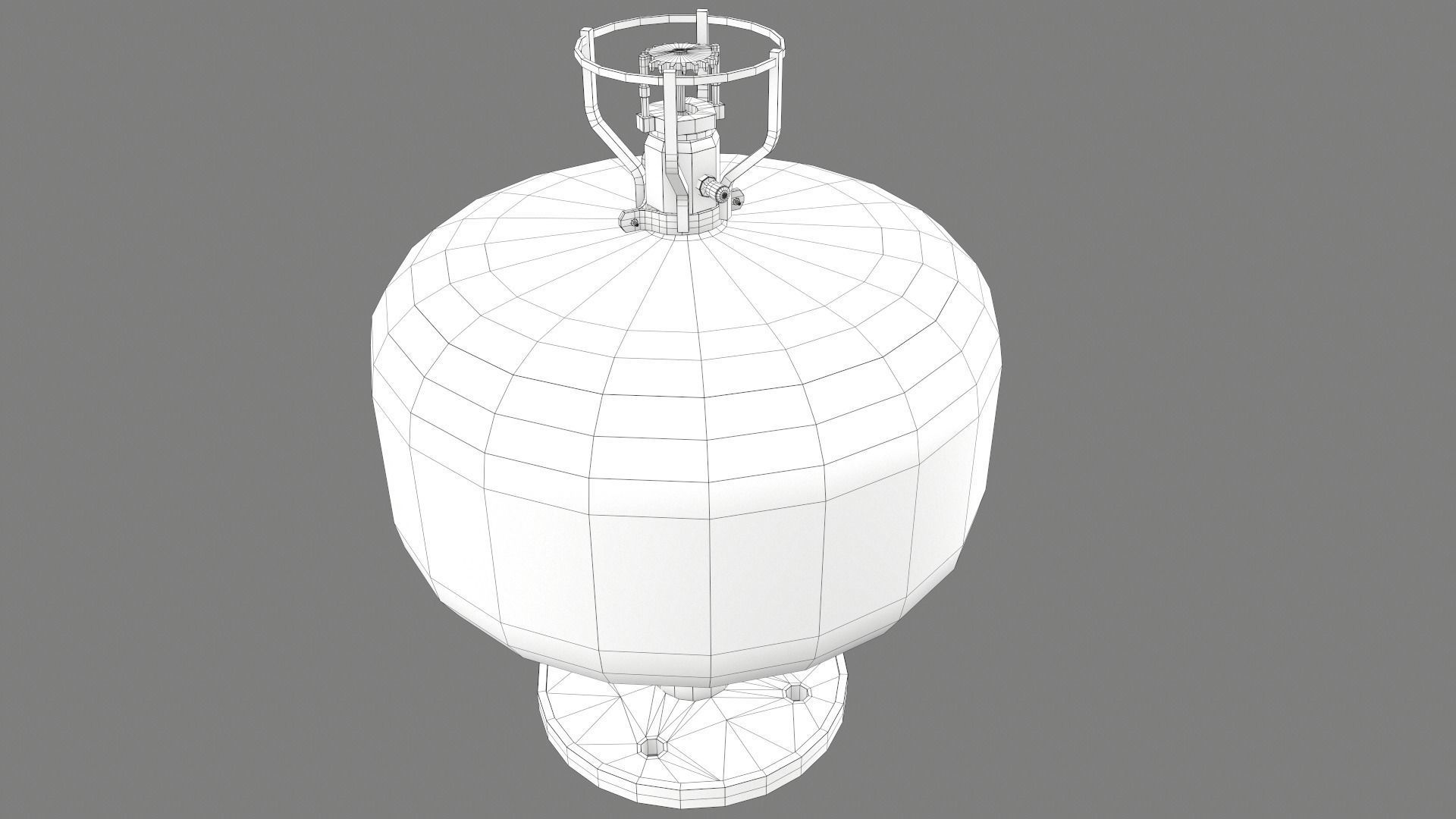 ceiling mounted fire extinguisher Low-poly 3D model_11