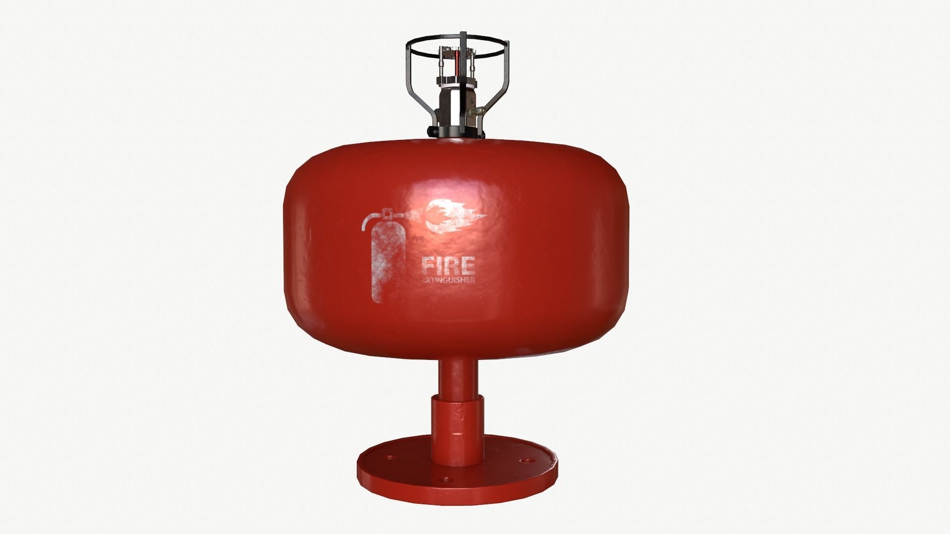 ceiling mounted fire extinguisher Low-poly 3D model_14