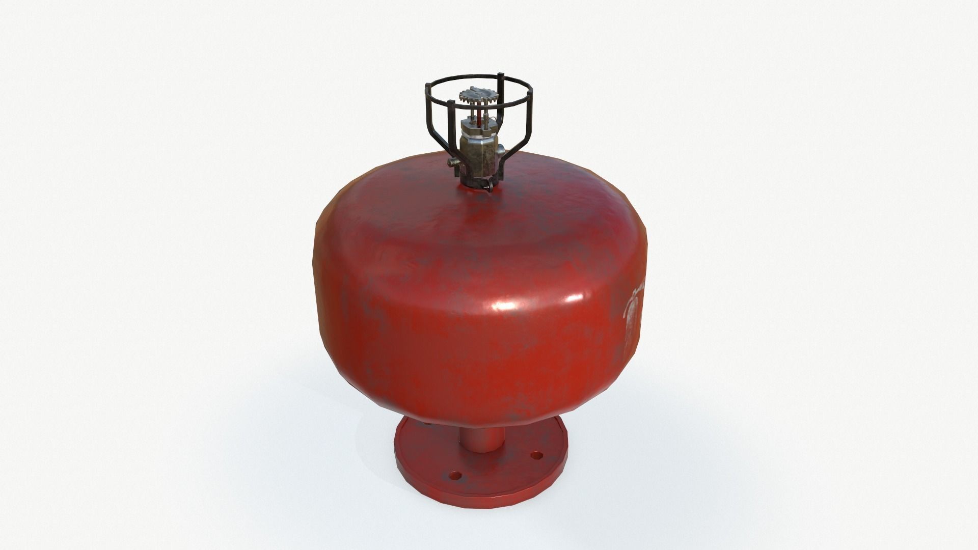 ceiling mounted fire extinguisher Low-poly 3D model_5
