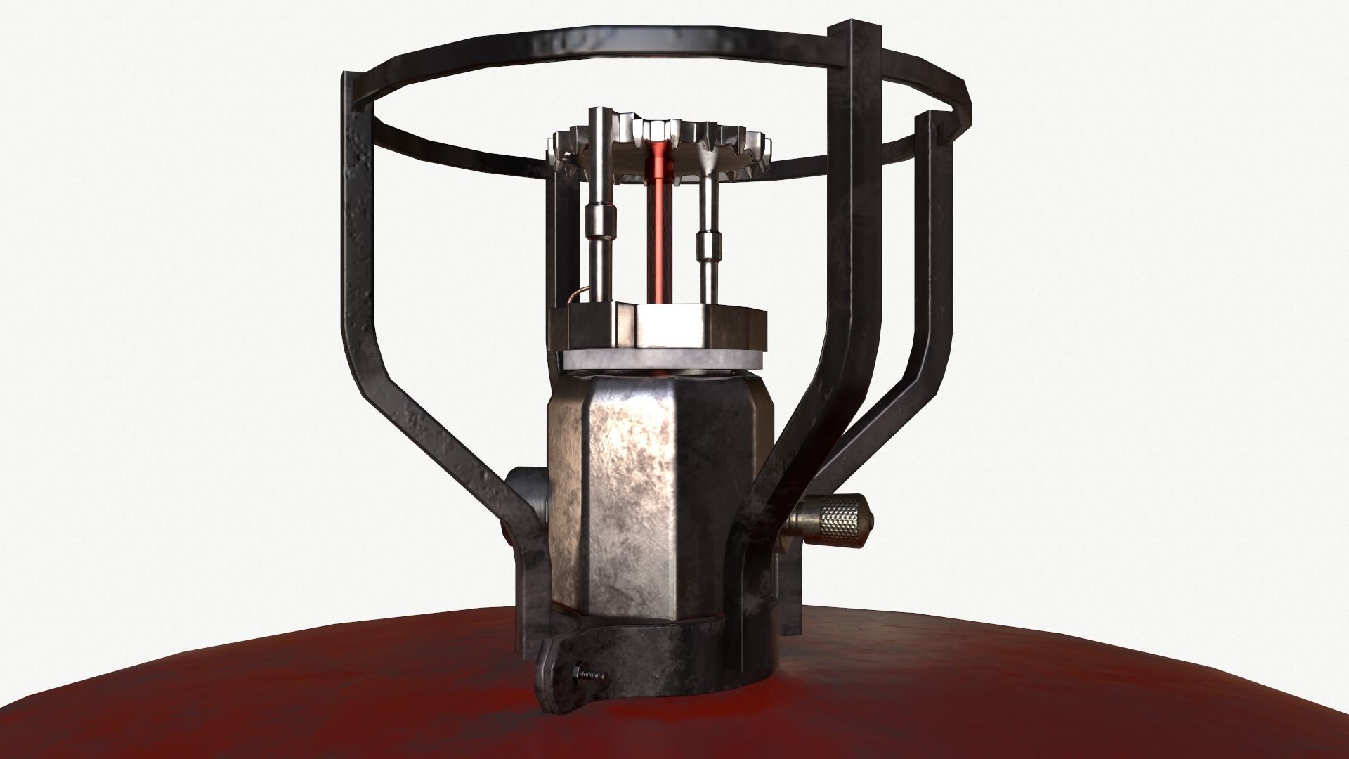 ceiling mounted fire extinguisher Low-poly 3D model_10