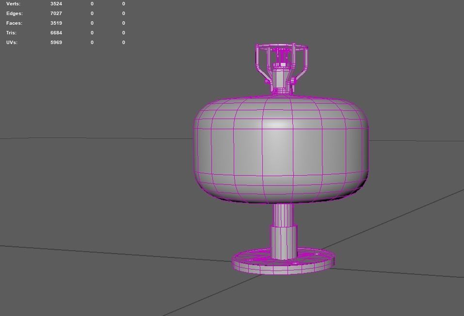 ceiling mounted fire extinguisher Low-poly 3D model_19