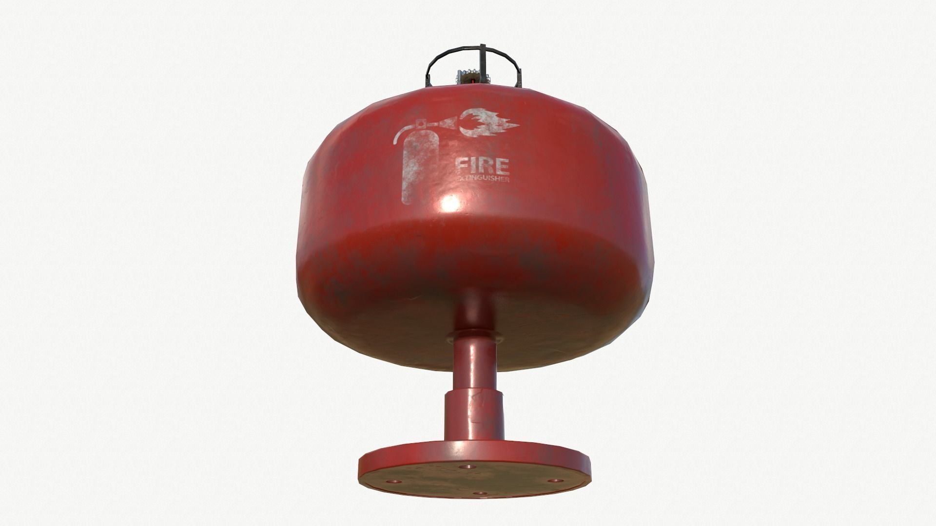 ceiling mounted fire extinguisher Low-poly 3D model_6