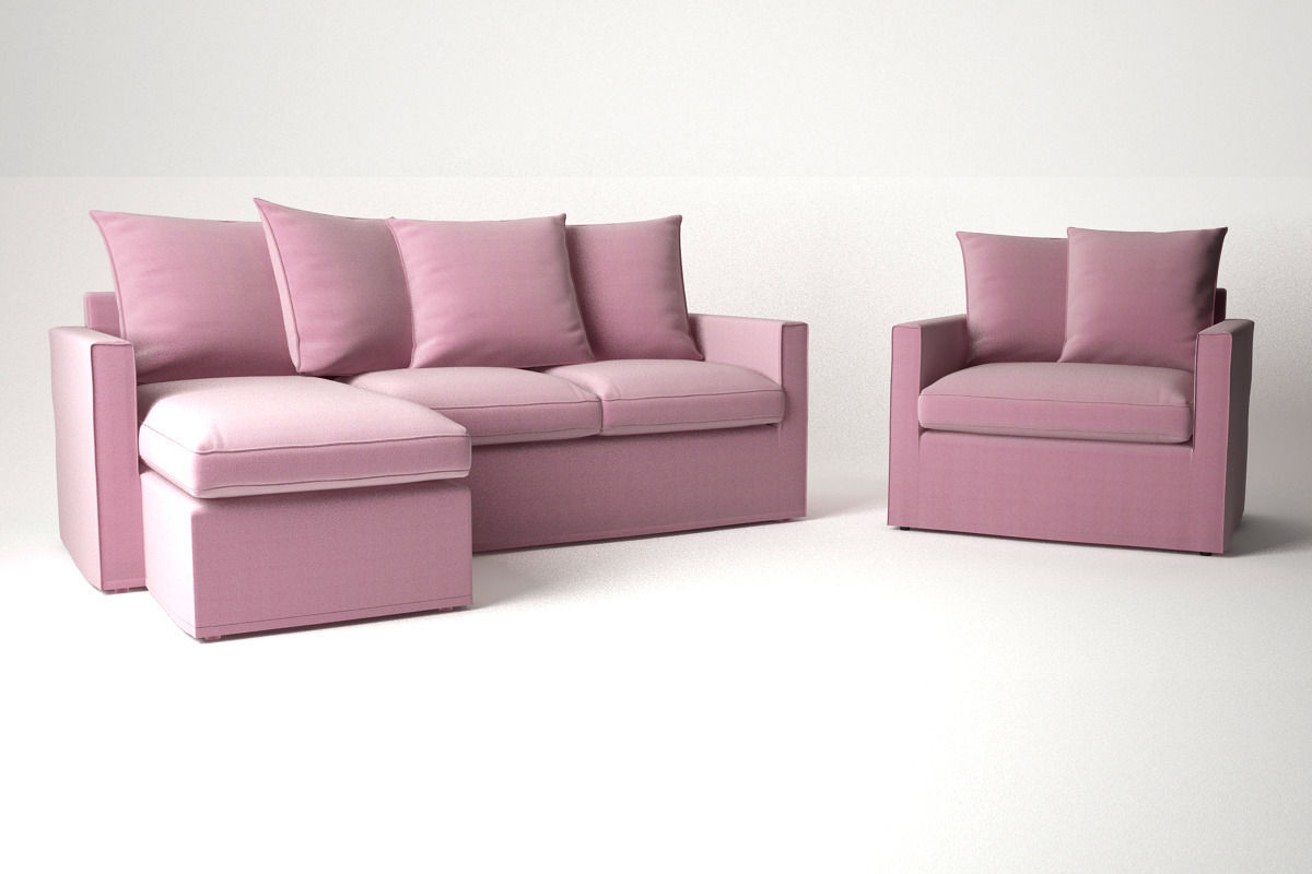 Sofa Collection loveseat with cushions 3D model_6