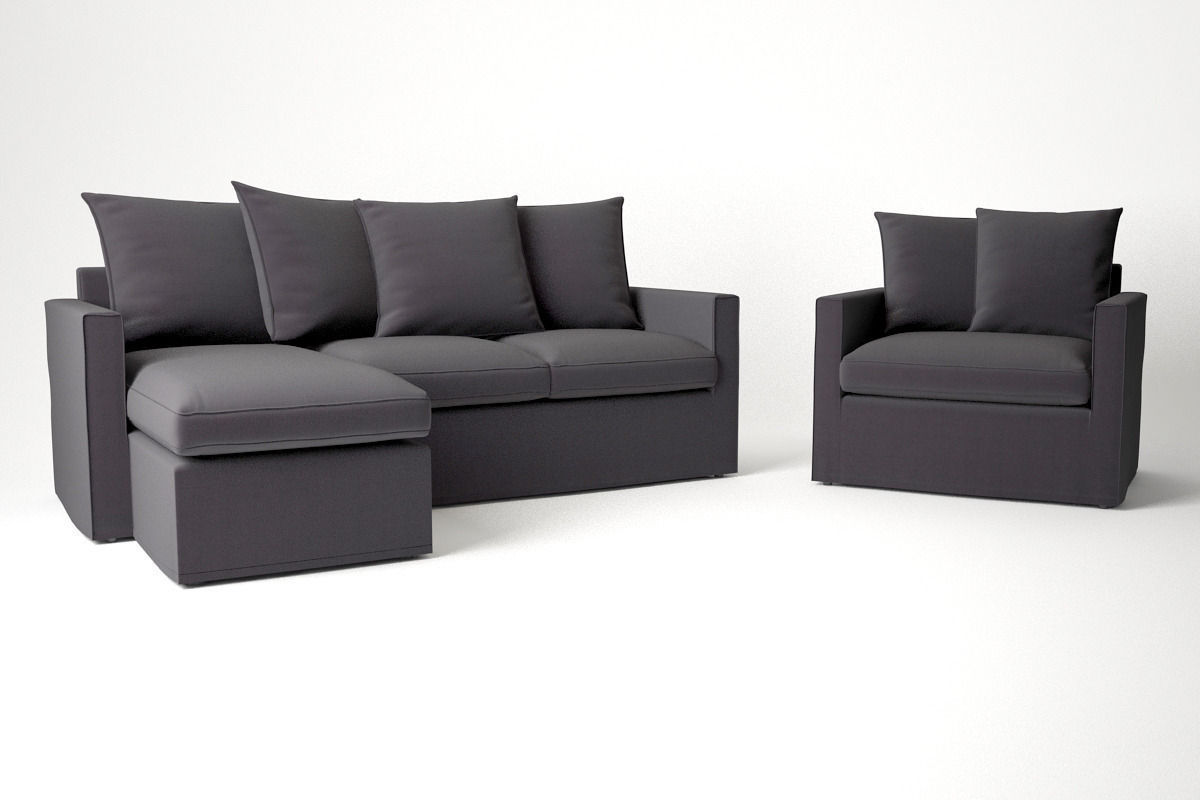 Sofa Collection loveseat with cushions 3D model_4